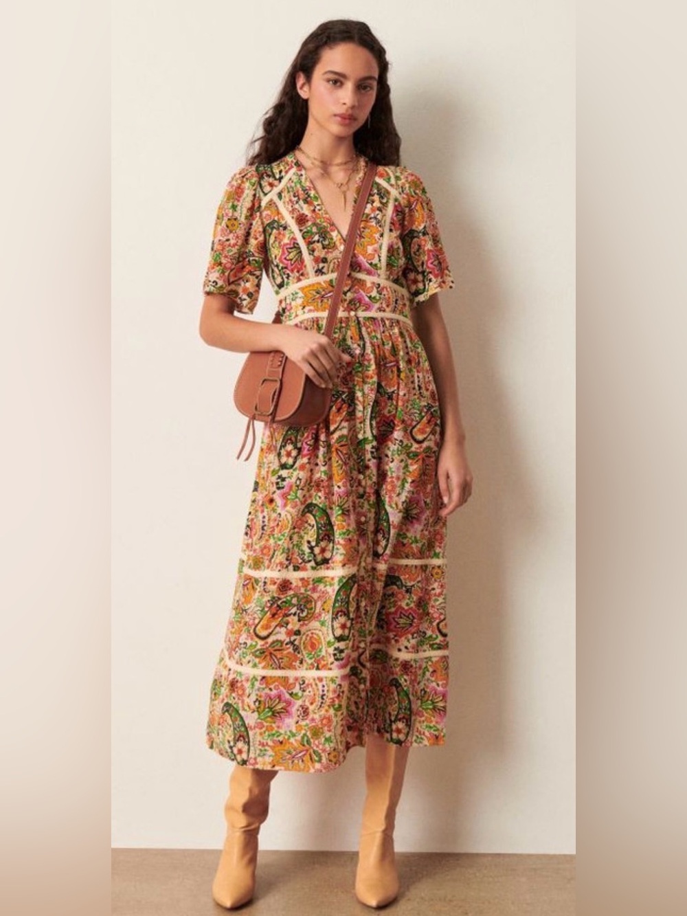 ba&sh BENJA Midi Dress Sz Small